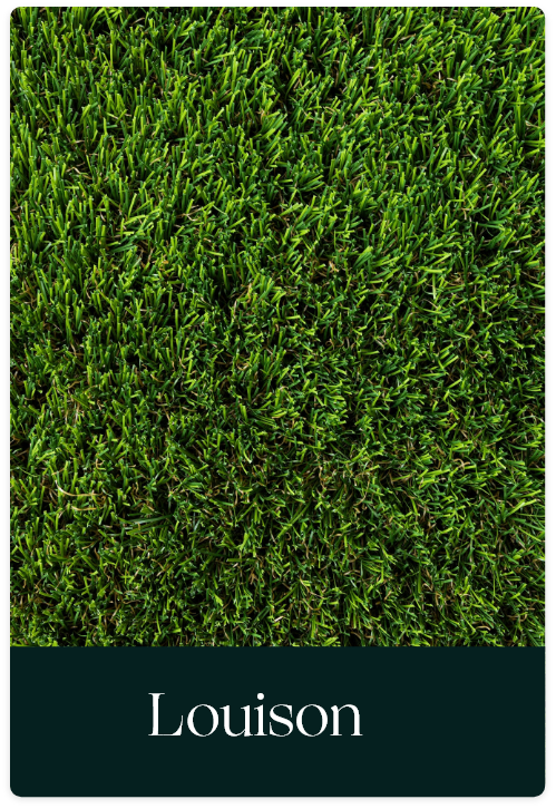 Gazon synthétique LOUISON 32 mm - Gamme Confort, proposé par Maison du Gazon.com spécialiste de la pose de gazon synthétique près d’Agde